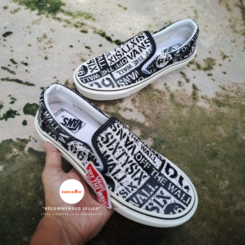 PROMO Sepatu Vans Slip On Classic Off The Wall Sixty Six Premium Include Box. Tag Made in China, Harga Murah, Kualitas Mewah