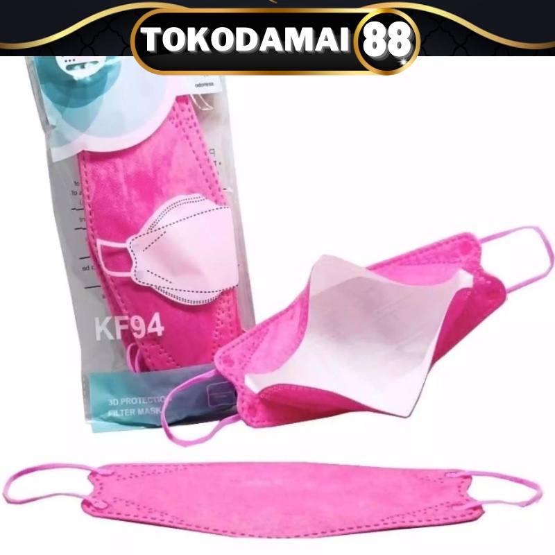 MASKER KF94 TALI SENADA DENGAN WARNA MASKER ISI 10 PCS/PACK