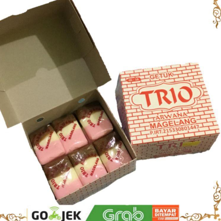 

Ready Stock LP7EU GETUK TRIO MAGELANG OLEH OLEH KHAS MAGELANG MAKANAN KEKINIAN MAKANAN DAERAH GETUK