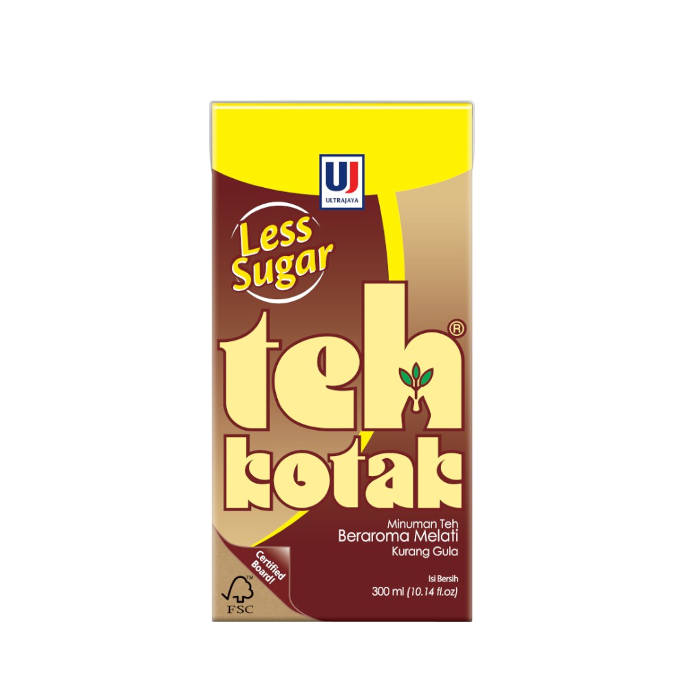  Teh  Kotak  Jasmine Less Sugar 300 mL Box Isi 24 Pcs 