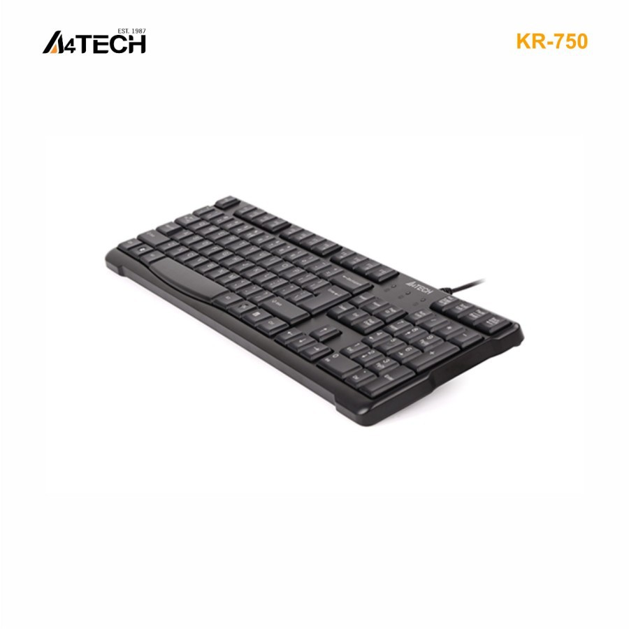 Keyboard a4tech Kr-750 wired usb2.0 standard fullsize comfort round edged Kr750