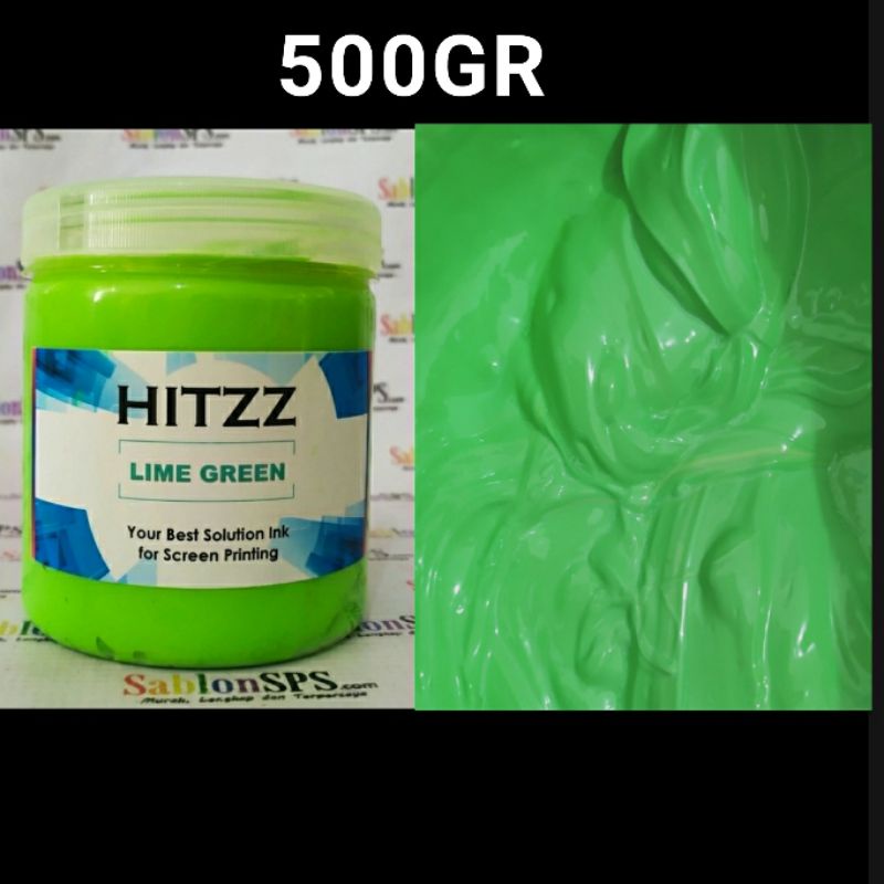 TINTA PLASTISOL LIME GREEN DISTRO CLOTHING HITZZ 500GR