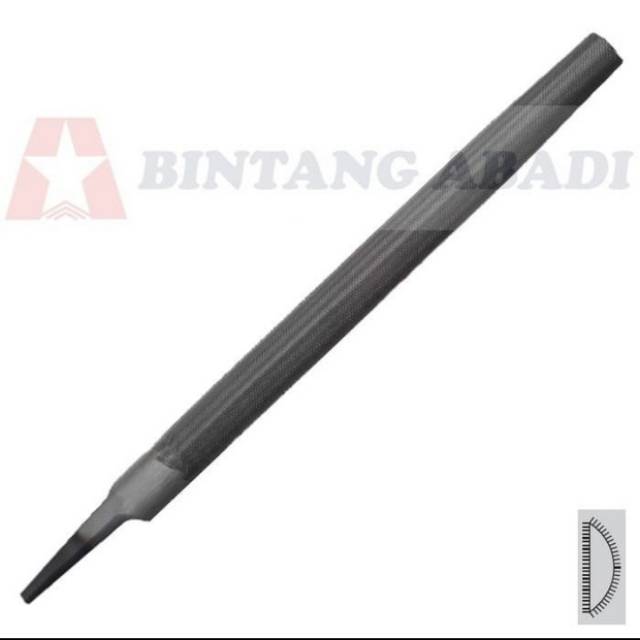 UNIQUE STAR KIKIR KAYU 1/2 BULAT 4" ( 100MM) HRB 04 HALF ROUND FILES