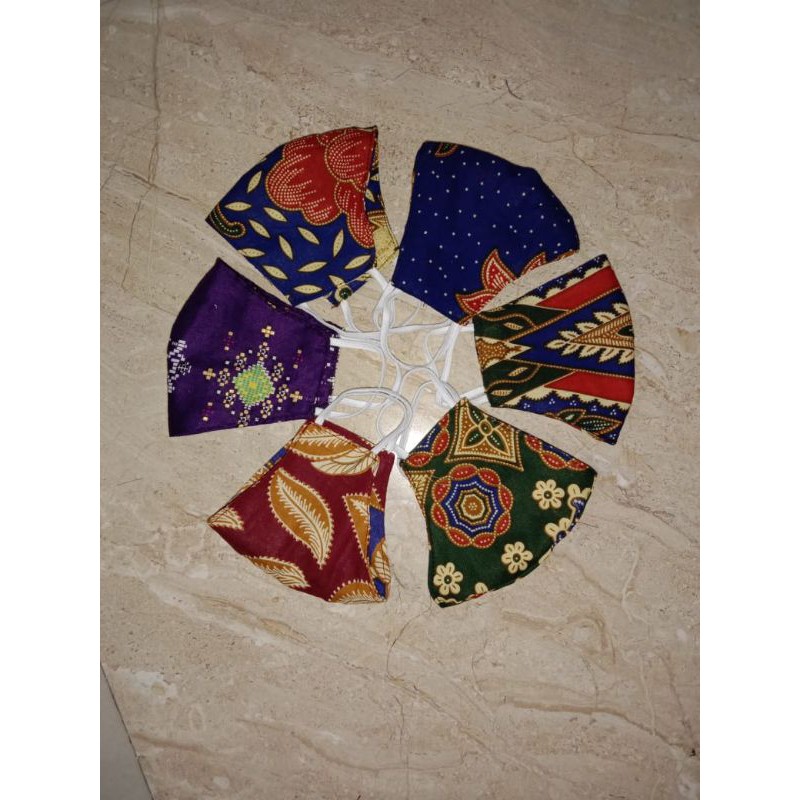 masker batik anak 2lapis