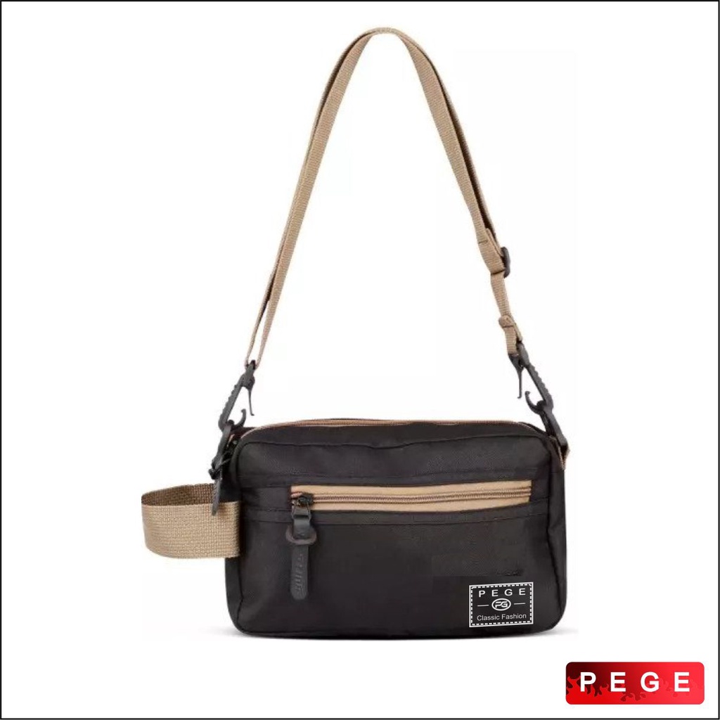 Tas Selempang Bahu Pria Multifungsi Bisa Slingbag Dan Pouch Model Simpel Kasual - PG 8894