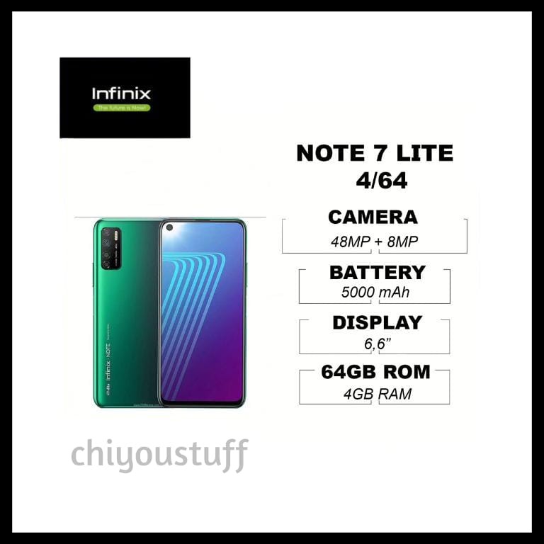 INFINIX NOTE 7 LITE 4/64 4GB RAM 64GB ROM GARANSI RESMI