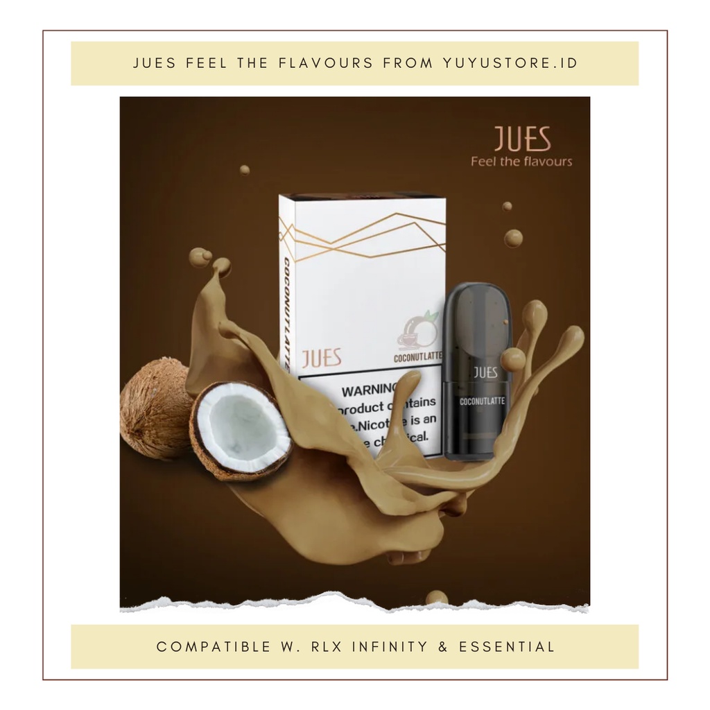 JUES Pod Pro Ceramic Original - Coconut Latte (RELX Infinity Essential Compatible)