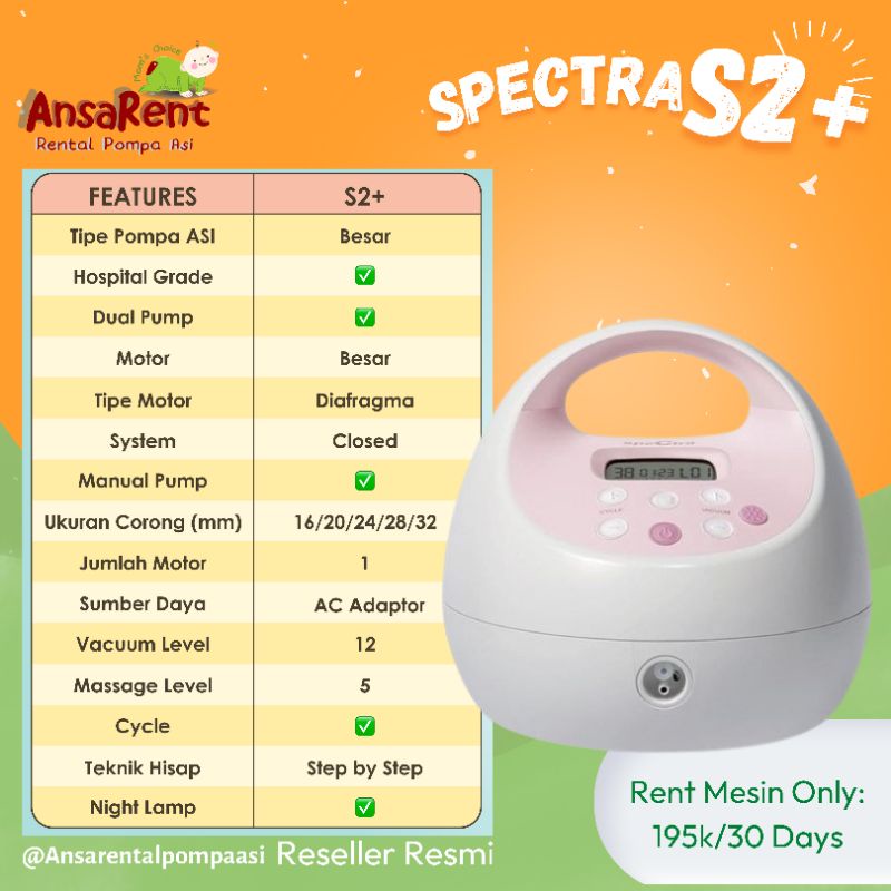 Sewa Mesin Spectra S2 Plus Sewa Mesin Spectra S2+