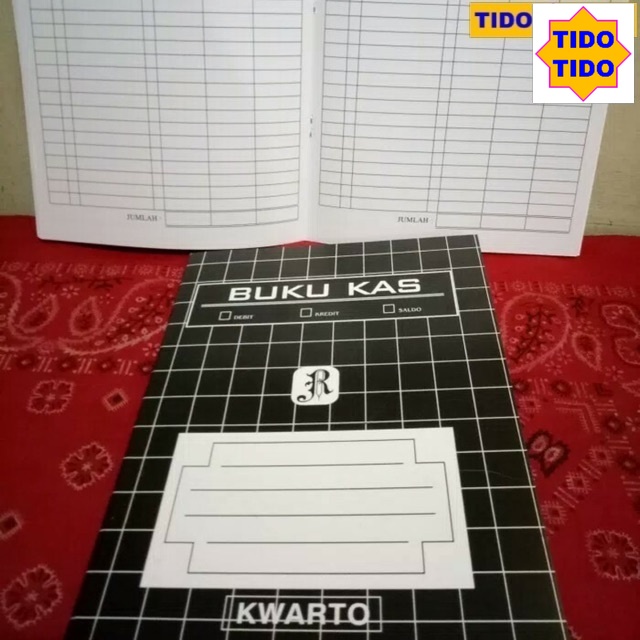 

[TIDO] BUKU KAS QUARTO / KWARTO COVER HITAM