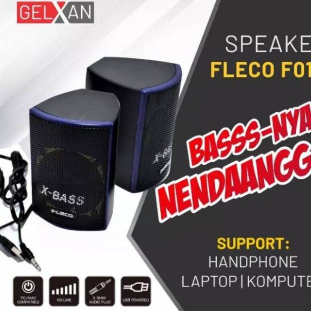 Speaker Aktif Fleco-F-018-Speaker Mini Komputer / Speaker HP