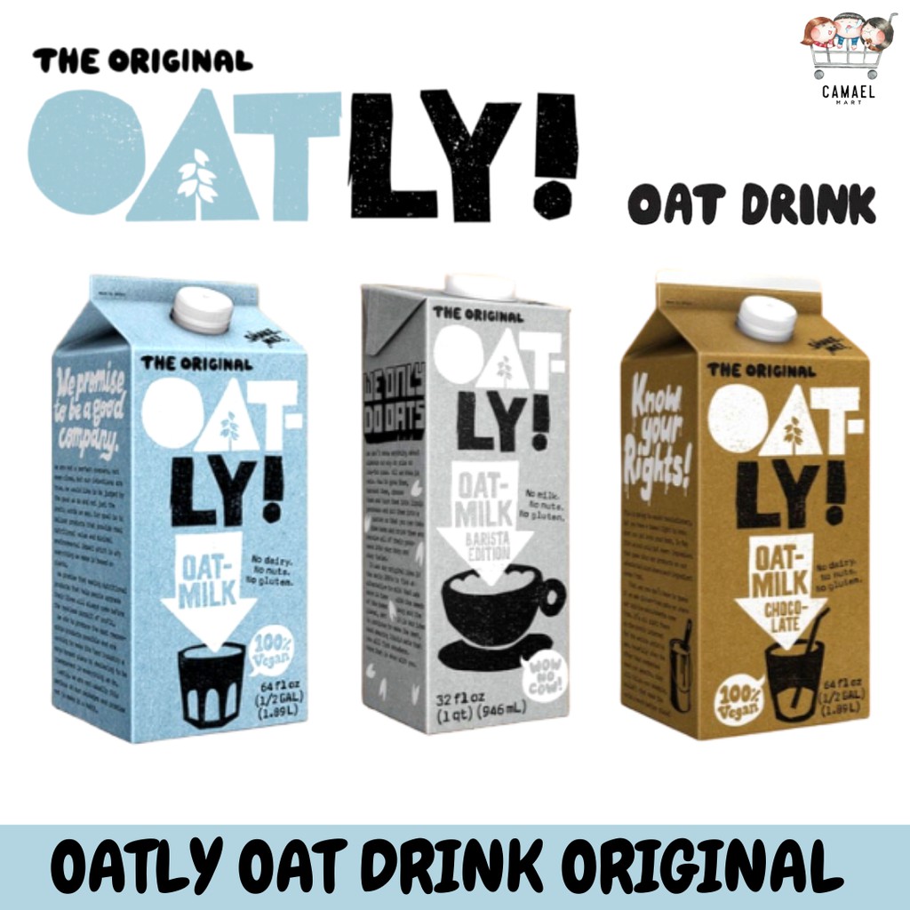 Jual The Original Oatly Oat Milk 1L - Original Barista Chocolate Oat ...