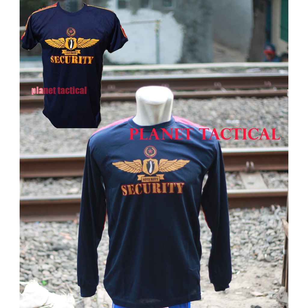 Kaos security coklat model baru kaos satpam grosir