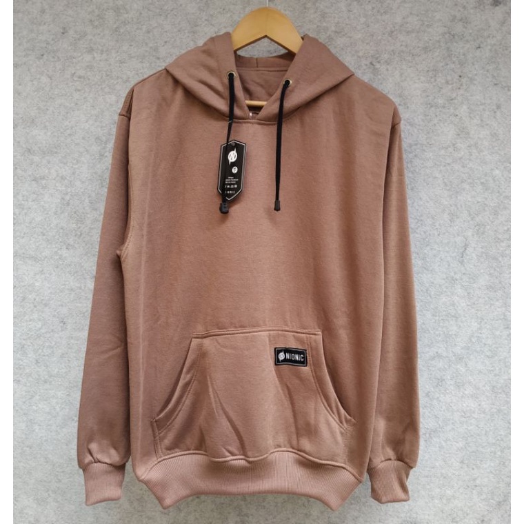 Sweater Hoodie Polos Mocca Pria Wanita Kualitas Premium