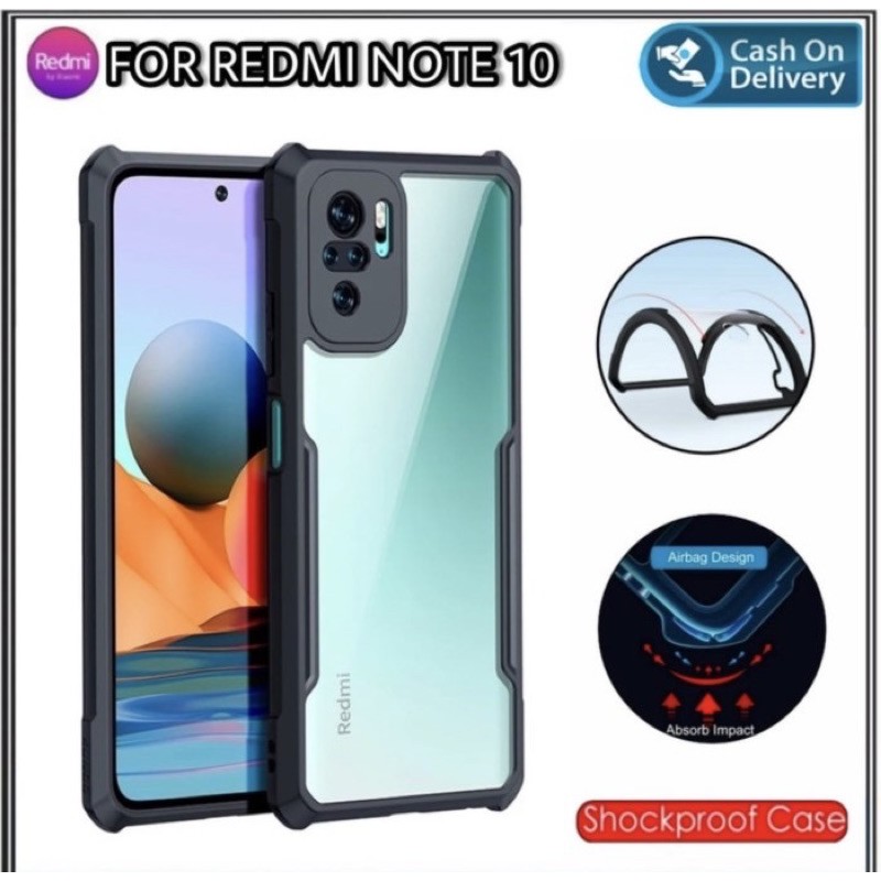 Case Fusion Redmi Note 10 New - Softcase Clear Armor Bumper Transprent ShockProof - UA