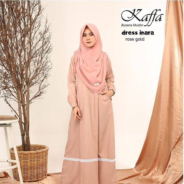 Dress inara rosegold by kaffa busana