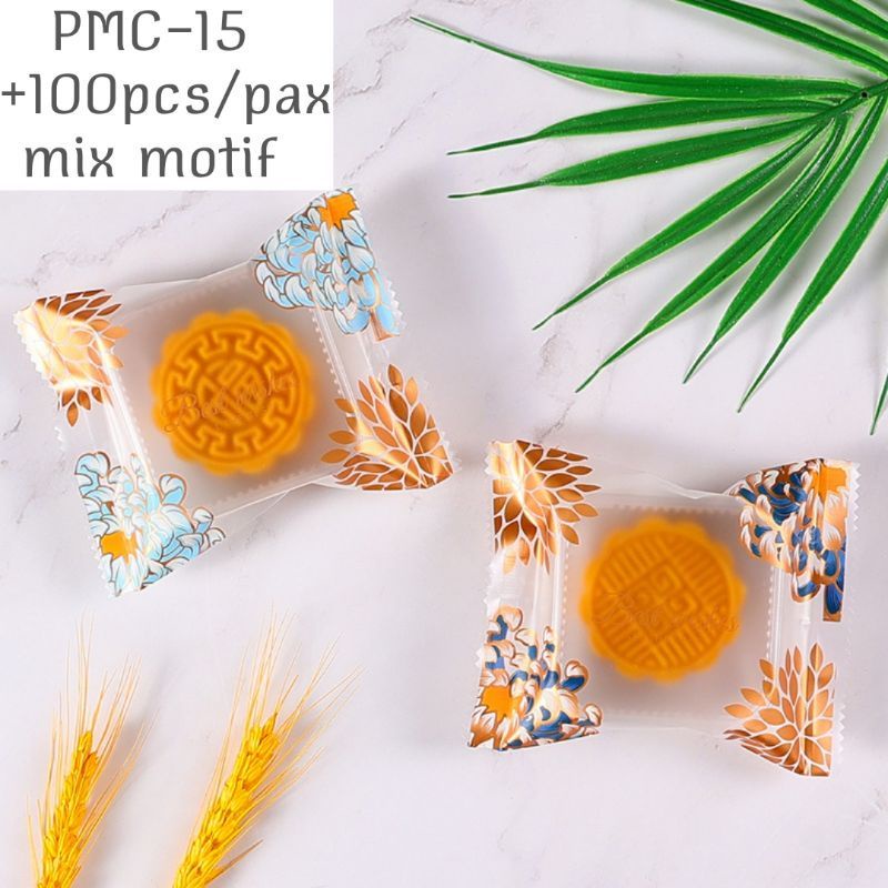 PLASTIK MOONCAKE 50/80/100gr BUNGKUS  KUE NASTAR COOKIES MOTIF TERBARU 2021