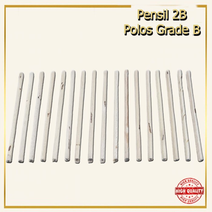

Spesial Pensil Polos 2B Grade B (50Pcs) Murah