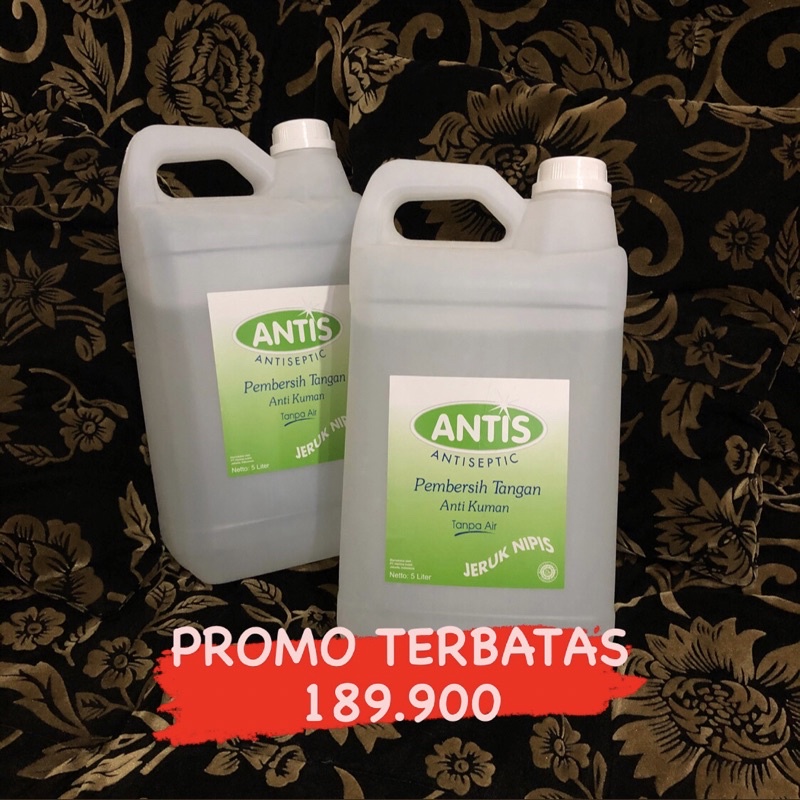 ANTIS Hand Sanitizer Gel / Jel Original Refill Jerigen 5L 5 Liter