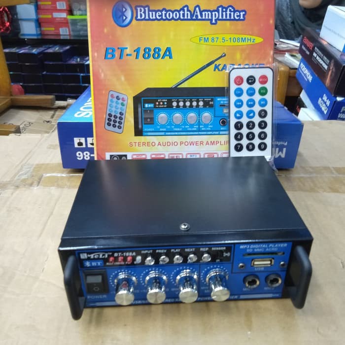Amplifier karaoke mini TELI BT-188A bluetooth bass mantap