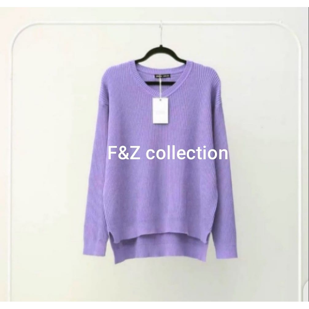 BOXY V-NECK VIONA/sweater rajut halus