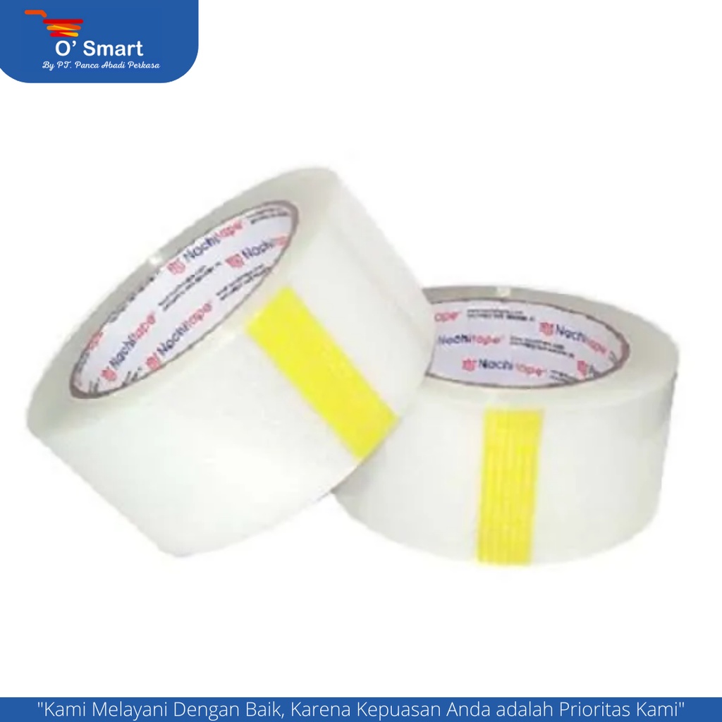 

NACHI Lakban Bening Opp Packing Tape 2 Inch / 48 mm x 100 Yard Core UNGU / 48mm
