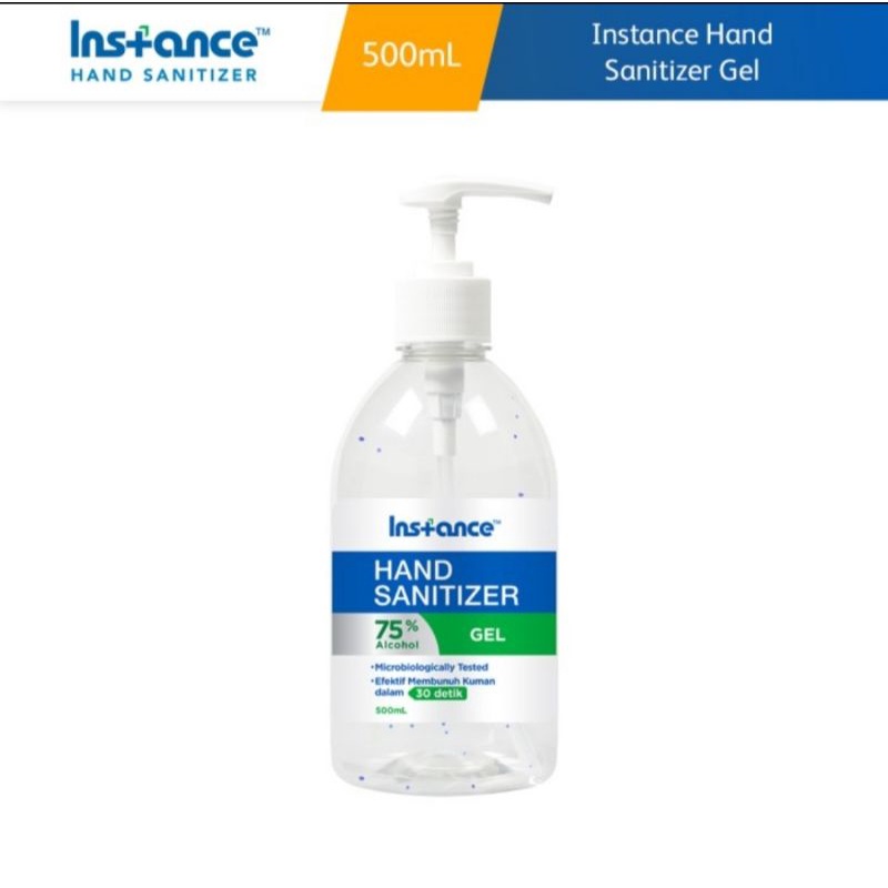 Instance Hand Sanitizer Gel 500ml Alcohol 75%/Gel Pembersih Tangan