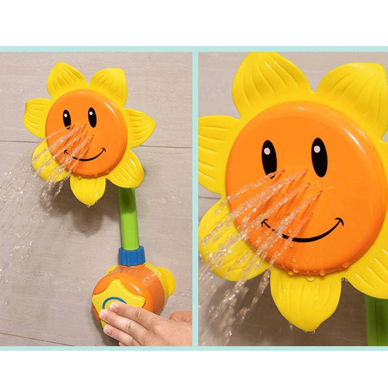 Baby Kids Bath Sunflower Spray Hand-eye Water Shower Tub Faucet Bathroom Toys