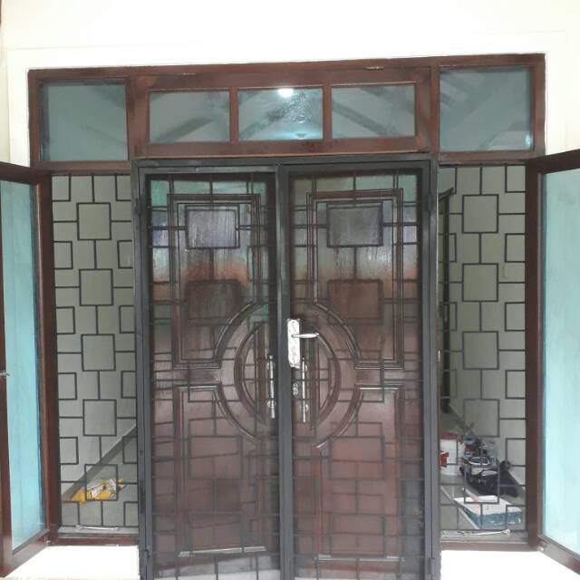 Pintu Teralis Aluminium Kasa Nyamuk Pintu Aluminium 0813 