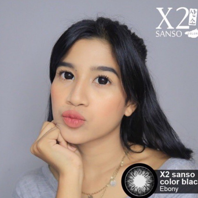 X2 SANSO Black Softlens Ebony Espresso Mocha