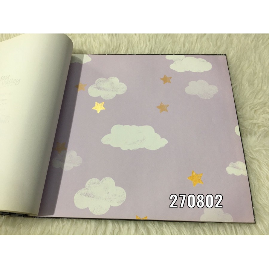 WALLPAPER DINDING ANAK MOTIF AWAN LUCU DEKORASI PLAFON DINDING KAMAR ANAK