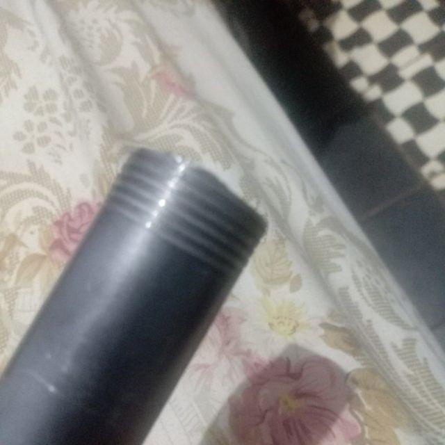 Eelic Pbd-3/4ix1.2mm Pipa Besi Hitam Drat Bulat Polos 3/4x1.2mm Panjang 20 Cm Untuk Diy Mesin-mesin