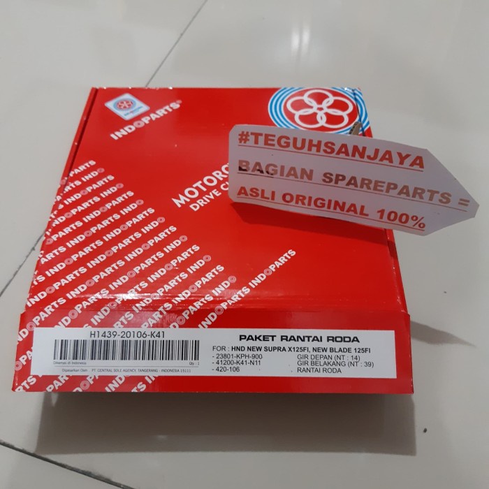 Gir Set / Gear set New Supra X125FI, New Blade 125Fi Asli INDOPARTS