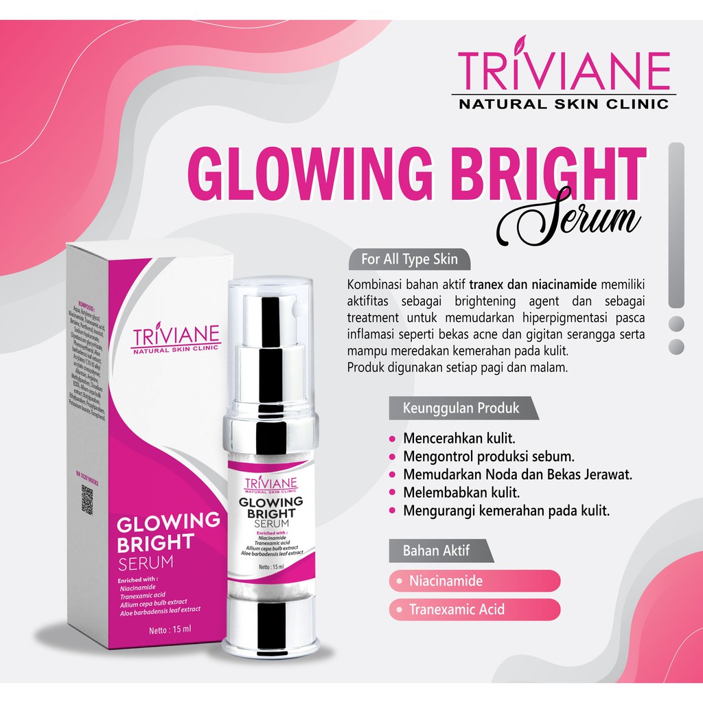 Paket Triviane LUXURY GLOW Whitening Expert Original / Paket Pencerah Super Lengkap isi 6 BPOM AMAN