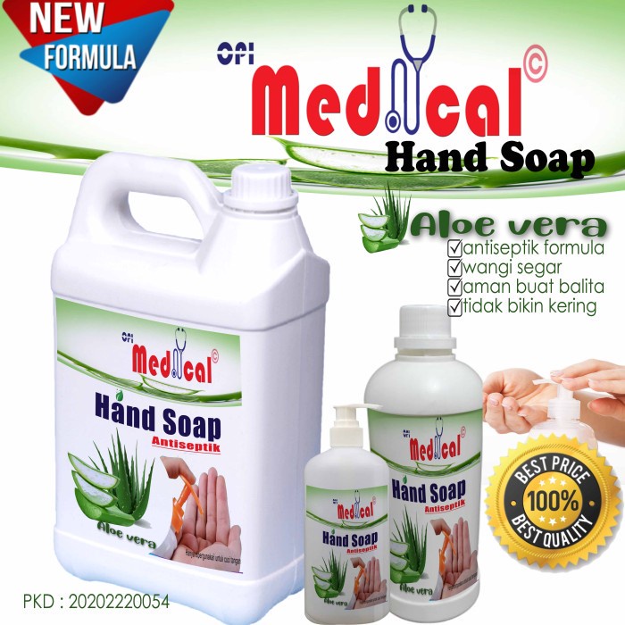 Hand Soap OPI Medical 7 varian wangi ukuran 250ml botol pump formula baru opi best seller sudah ada izin edar resmi by Oke sabun suplayer