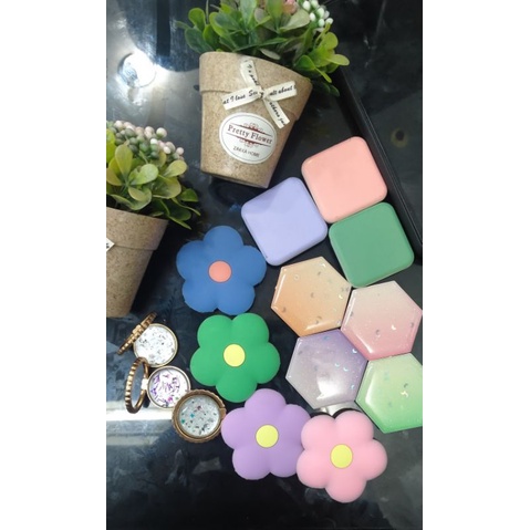 (BANTING HARGA) POP SOCKET HP/RING STANDING HP MOTIF BUNGA POP SOCKET SEGI 4+CERMIN SEGI 5 GLITER POP SOCKET BUNGA SAKURA RING STAND BESI RING MOTIF BUNGA BARANG IMPORT KUALITAS TERJAMIN!!!