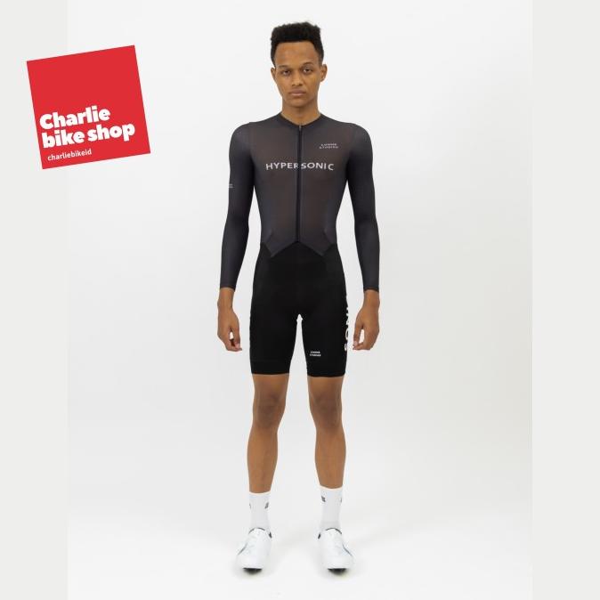 Comme Studios Men Jersey HYPERSONIC Skin Suit Long Sleeve - Black