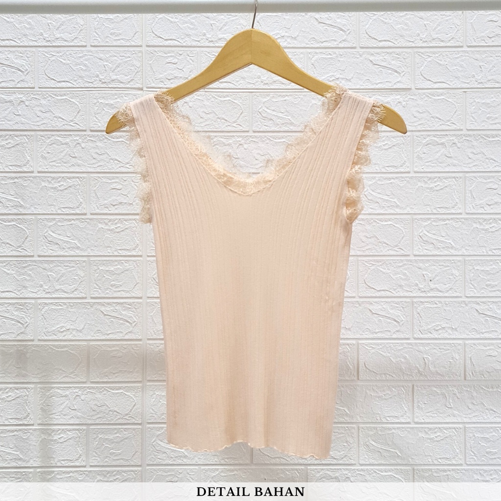 3345 kelly lace knit tank top