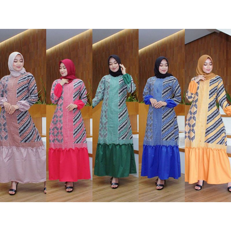 original batik gamis batik rumple batik kampus/batik gamis/ gamis batik busui