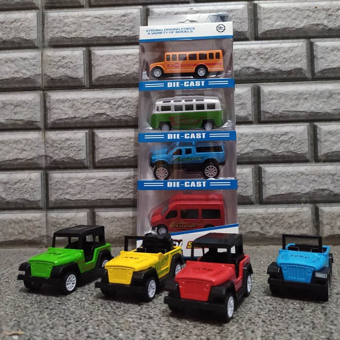 diecast mobil jeep - mainan mobil jeep car - miniatur jeep robicon