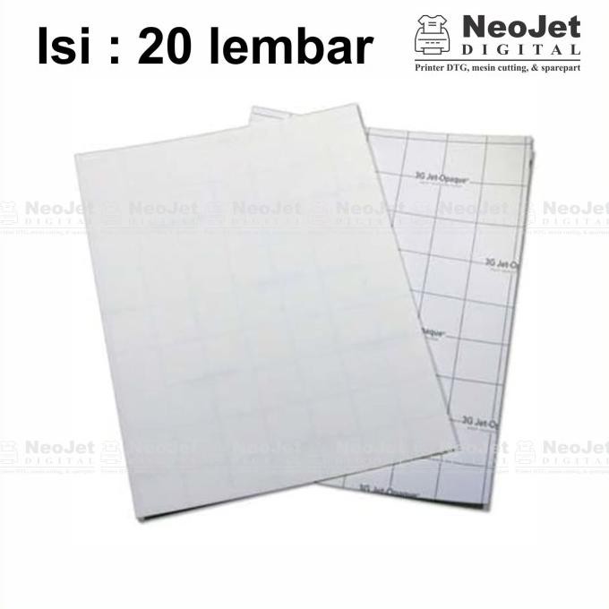 

Silahkan Order] Transfer Paper Kertas Transfer 3G Opaque A4 Isi 20 Lembar + Bonus