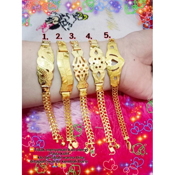 GELANG FLAT lapis mas murni palitan mas 24k