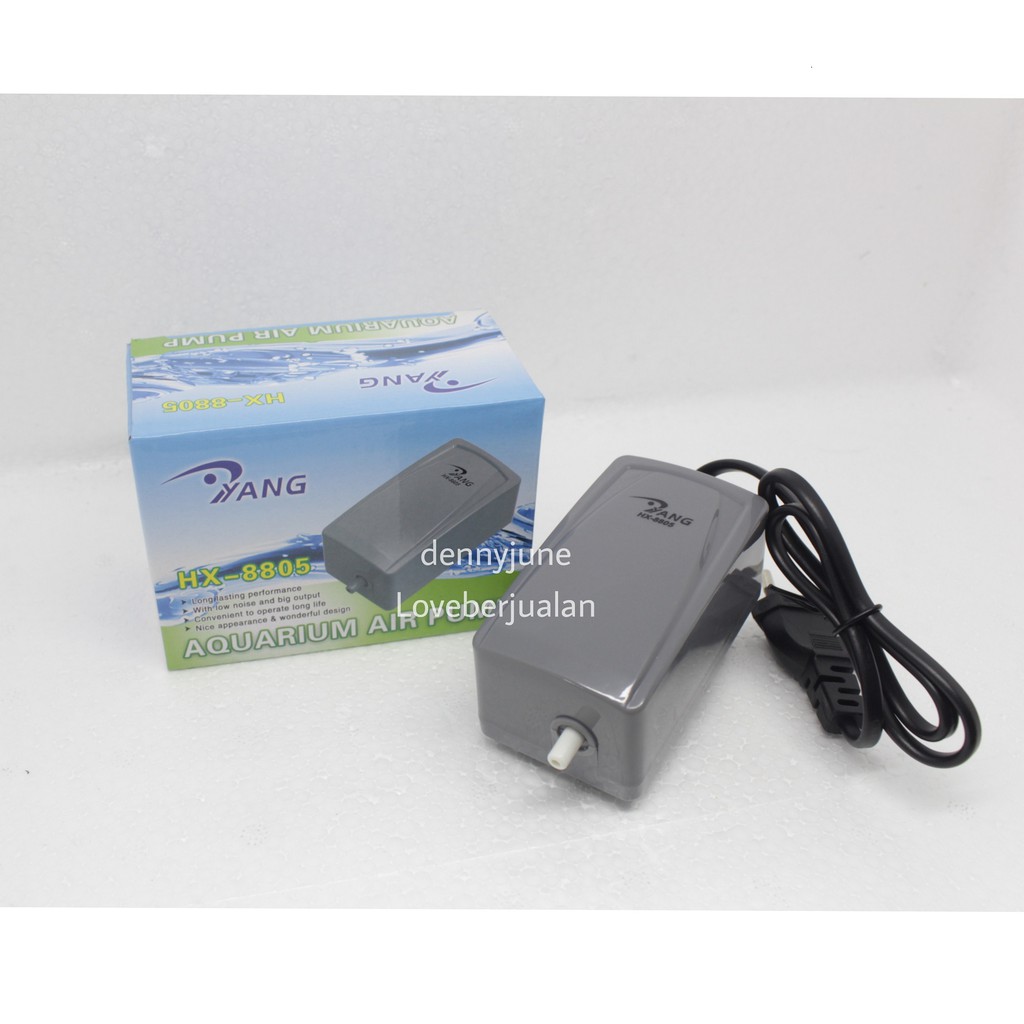 Pompa Udara Aerator 1 lubang LUCKINESS 718 / YANG HX-8805 Aquarium Air Pump hx8805