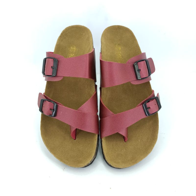 Sandal Wanita Casual Sendal Slop Puyuh Birken Motif Kekinian Andis AF19