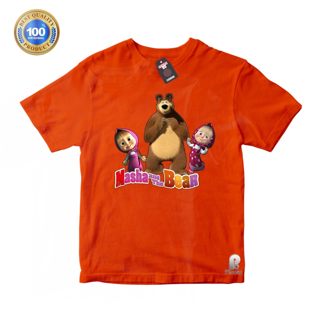 BAJU KAOS ANAK MASHA AND THE BEAR USIA 2-10thn