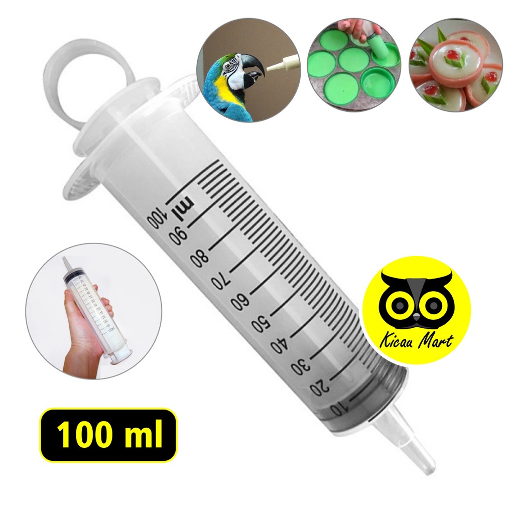 SPET LOLOHAN PARROT MACAU 100 ML NURI BAYAN KAKATUA BURUNG ALAT SUAP LOLOH BAYI PIYIK PARROT AFGREY MACAW KAKATUA 100 ML CC JUMBO SPETAN LOLOH ALAT INJEKSI KUE TINTA PRINTER REFFIL