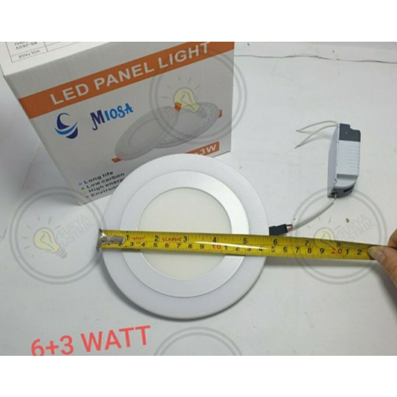 Led Panel IB inbow 6W. Downlight LED tanam plavon 2 warna 6+3w kotak dan Bulat