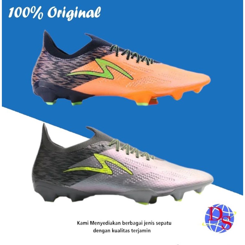 SPECS ACCELERATOR ALPHA ELITE FG ORANGE SILVER / SEPATU SEPAK BOLA SPECS ORIGINAL / SEPATU OLAHRAGA 