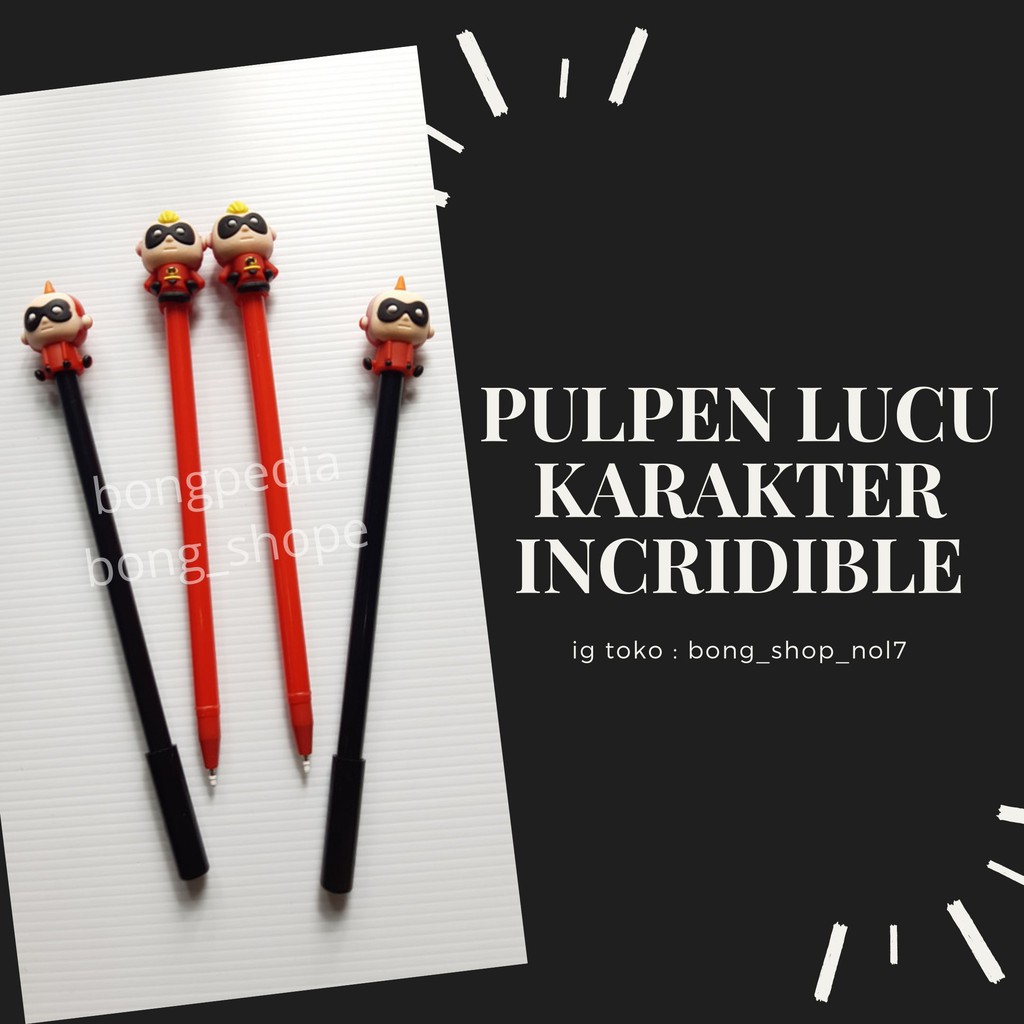 

Pulpen Lucu Karakter Incridible|Pen Lucu Incridible|Ballpoint Lucu Incridible