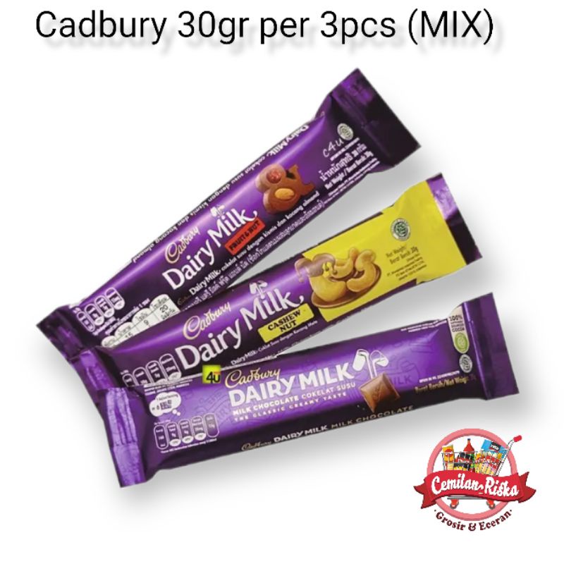 

CADBURY DAIRY MILK KECIL 30GR ISI 3 PCS