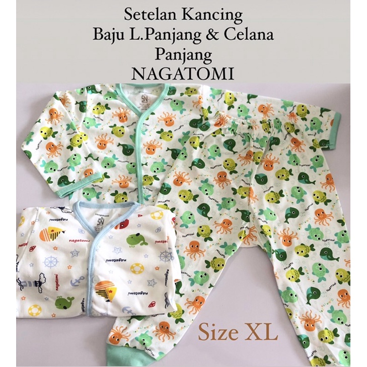 NAGATOMI Setelan Kancing Celana & Baju Panjang Anak Ukuran XL